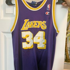Champion Vintage Lakers Purple and Yellow Jersey